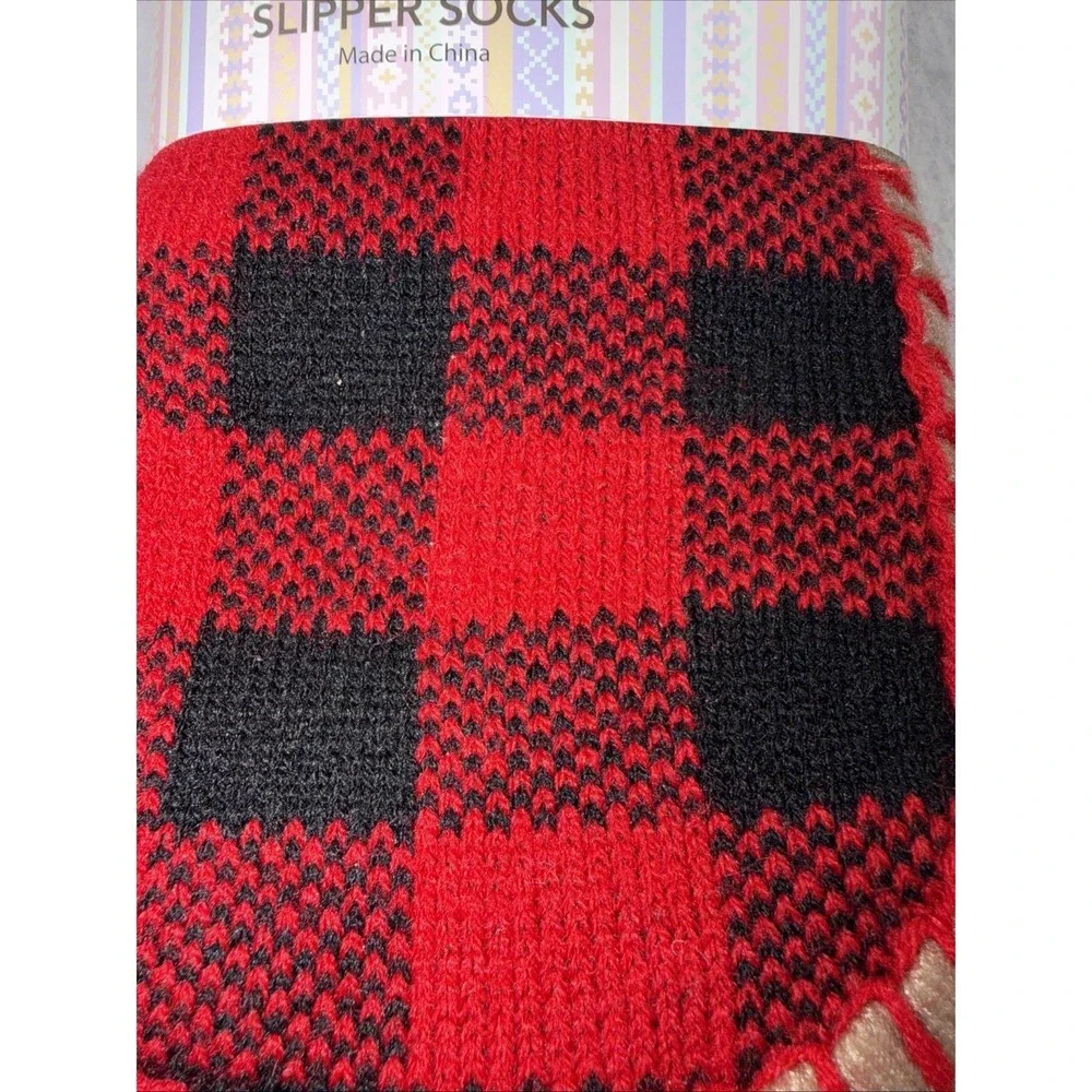 Muk Luks Slipper‎ Socks Womens Small/Medium S/M (5-7) Red Christmas Holiday NEW